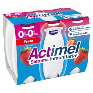 Imagen de Actimel Líquido 0% Fresa Pack 6 Unidades