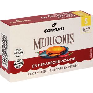 Mejillones Picantes 13/18 Piezas