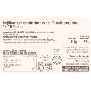 Mejillones Gallegos Pica. 13/18 Piezas