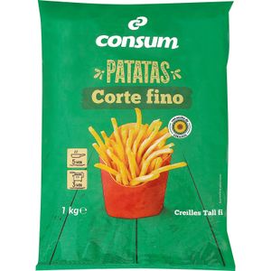 PRODUCTO ALCAMPO Patatas prefritas y ultracongeladas, con corte