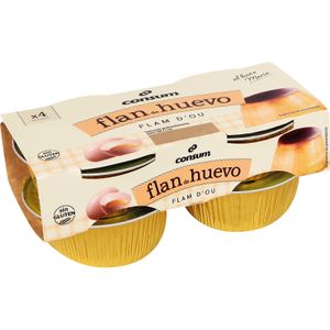 Flan Huevo Baño María Pack de 4 Unidades