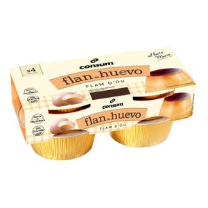 Imatge del producte Flam d'Ou Bany de Maria Pack de 4 de la marca CONSUM