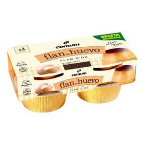 Imagen del producto Flan Huevo Baño María Pack de 4 Unidades de la marca CONSUM