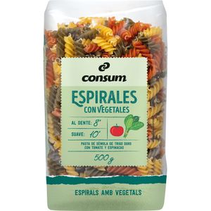 Espirales con Vegetales Paquete