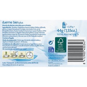 Infusión Duerme Bien 20 Bolsitas