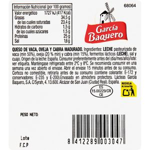 Queso Mezcla Semicurado Cuña