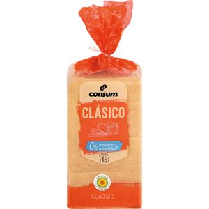 CONSUM Pan de Molde Clasico 16 Rebanadas.