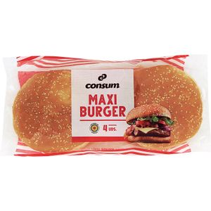 CONSUM Pan Maxi Burger 4 Unidades