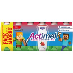 DANONE Actimel Actikids Sabor Fresa Pack 12 ud.