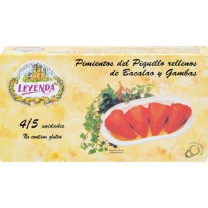 Pimientos del Piquillo Relleno Bacalao Gamba