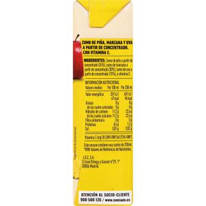 Zumo Piña,Uva, Manzana Concentrado Pack de 6