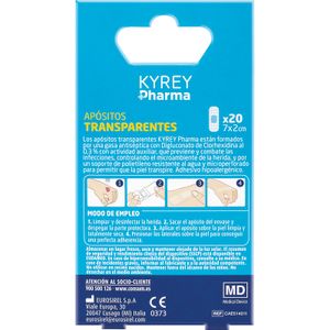 Segona imatge del producte Apòsits transparents Tamany mitjà de la marca KYREY PHARMA