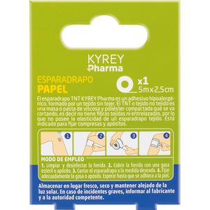 Segona imatge del producte Esparadrap blanc Teixit sense teixir 5x2,5m de la marca KYREY PHARMA