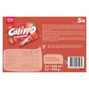Calippo de Fresa Pack de 5 Unidades