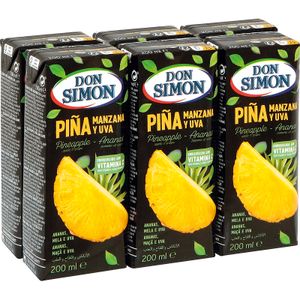 Zumo Piña Manzana Uva Concentrado Pack de 6 DON SIMON