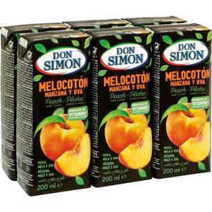 DON SIMON Zumo Melocotón y Uva Concentrado Pack de 6