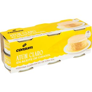 CONSUM Atún Claro Aceite Girasol Pack de 6