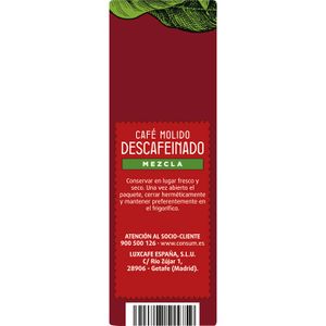 Café Descafeinado Molido Mezcla