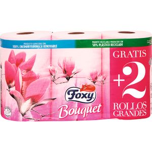 Higiénico Bouquet Color 4 Rollos Más 2 Gratis FOXY