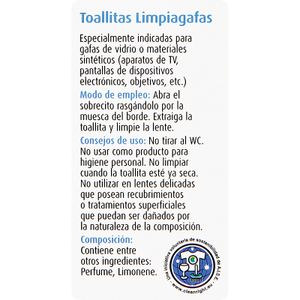 Toallitas Limpiagafas - ÓPTICA FINA