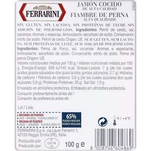 Jamón Cocido Extra Finas Lonchas