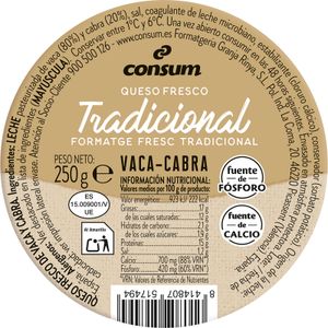 Queso Fresco Tradicional Tarrina