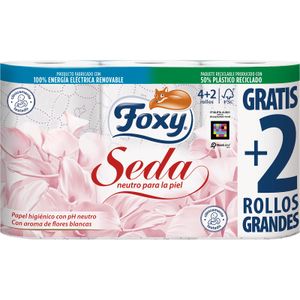Higiénico Triple Capa Seda 4 Rollos más 2 Gratis FOXY