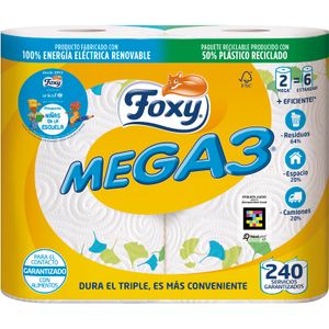 Papel Cocina Compacto Mega3 2 Unid.Igual a 6