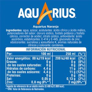 Bebida Isotónica Naranja Botella
