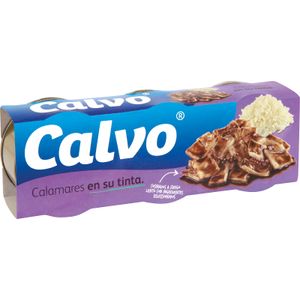 CALVO Calamar en su Tinta Lata Pack de 3