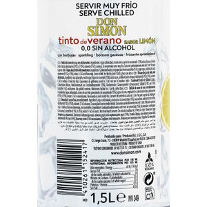 Tinto Verano Limón Sin Alcohol Botella Pet