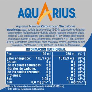 Bebida Isotónica Naranja Zero Botella