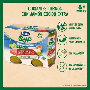 Tarrito Buenas Noches Guisantes con Jamón P-2