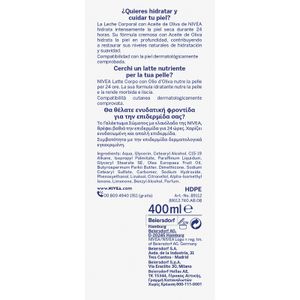 Segona imatge del producte Llet Corporal Oli d'Oliva Pell Seca de la marca NIVEA