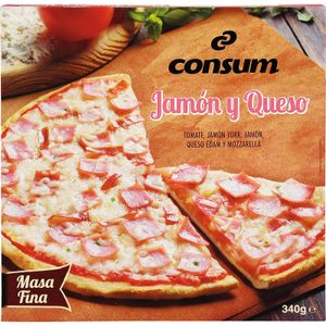 Pizza Jamón y Queso