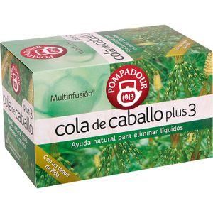 POMPADOUR Infusión Cola de Caballo Plus 3 Bolsitas 20 Unid.