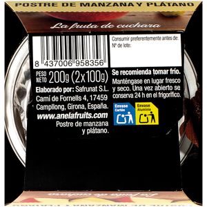 Postre de  Manzana y Plátano Pack de 2