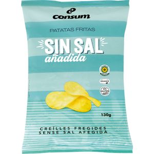 Patatas Fritas Sin Sal Añadida Bolsa