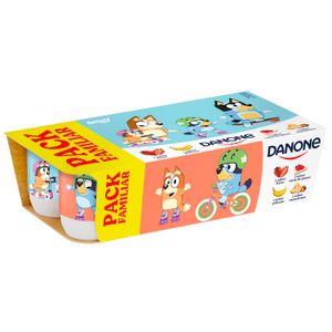 DANONE Yogur Fresa Macedonia Plátano y Tarta de Queso