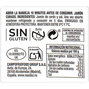 Jamón Curado 1/2 Lonchas