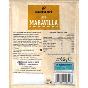 Sopa Maravilla Sobre