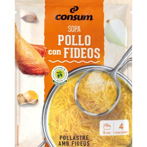 CONSUM Sopa Pollo con Fideos Sobre