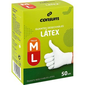 Guantes látex flocado rosa, par