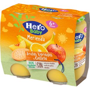 Tarrito Merienda Galleta Fruta Variada Pack 2