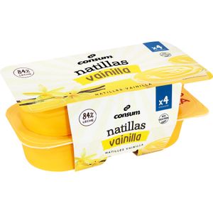 Natillas de Vainilla Pack de 4 Unidades