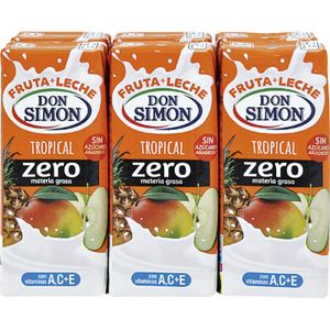 DON SIMON Zumo de Frutas y Leche Sabor Tropical Zero P-6