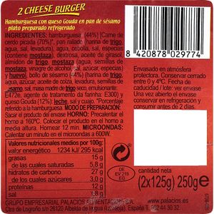 Cheese Burger Pack de 2 Unidades