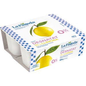 Yogur Desnatado con Estevia Sabor Limón 4 x 125 Gr