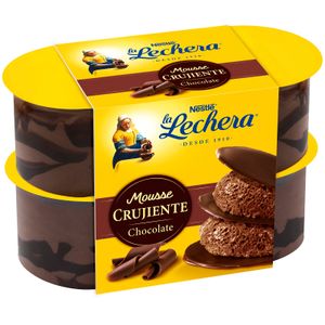 LA LECHERA Mousse de Chocolate Crujiente Pack de 4