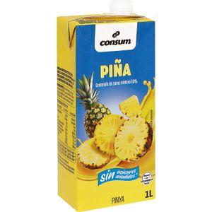 CONSUM Bebida de Piña Sin Azúcares Añadidos